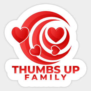 Thumbs Up Family Valentine's Sticker